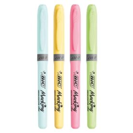 Caneta Marca-Texto Marking Tons Pastel Bic - 4 Unidades