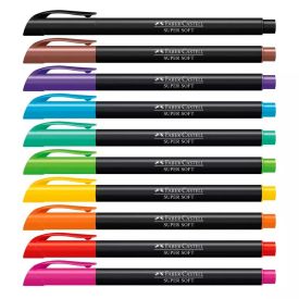 Canetinhas Supersoft Brush Faber Castell - 10 Unidades