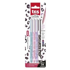 Canetas Esferográficas 0.7 Pets 4 Unidades Tris - 901958