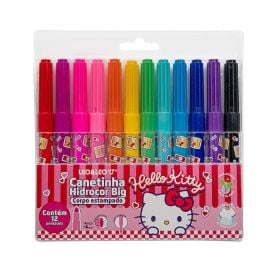 Canetinha Hidrocor Big Hello Kitty Leo&Leo - 12 Unidades