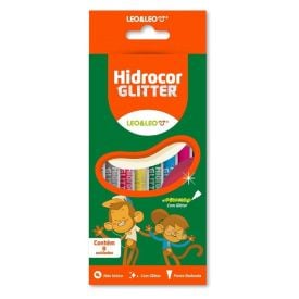 Canetinha Hidrocor com Brilho Leo&Leo - 8 Unidades