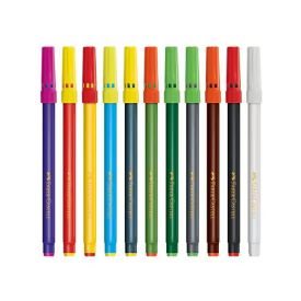 Canetinhas Hidrográficas 10 Cores E 2 Mágicas Faber Castell - 12 Unidades