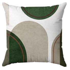 Capa de Almofada 43X43 cm Veludo Estampada Havan Casa - Geométrico Verde
