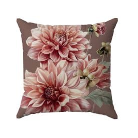Capa De Almofada Veludo 43X43 Cm Estampada Havan Casa - Zinia Rosa