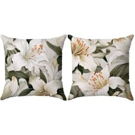 Capa De Almofada Veludo 43X43 Cm Estampada Havan Casa - Lírio
