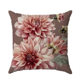 Capa De Almofada Veludo 43X43 Cm Estampada Havan Casa - Zinia Rosa
