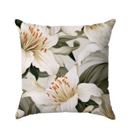 Capa de Almofada Veludo 43X43 cm Estampada Havan Casa - Lírio