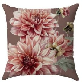 Capa de Almofada Veludo 43X43 cm Estampada Havan Casa - Zinia Rosa