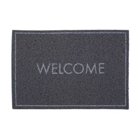 Capacho para Porta de Entrada 40X60 cm Vinil Havan Casa - Welcome Cinza