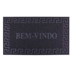 Capacho Vinil 50X80cm Bem Vindo Solecasa - Cinza