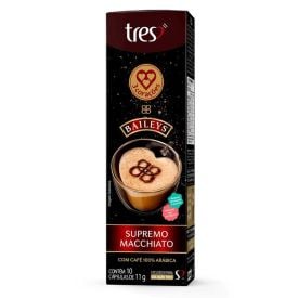Cápsulas Baileys Supremo Macchiato 110G Tres 3 Corações  - 10 Cápsulas 