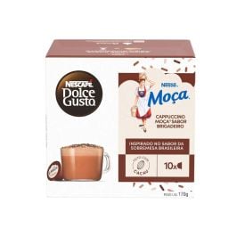 Cápsulas Cappuccino Moça Brigadeiro 170G Dolce Gusto - 10 Cápsulas