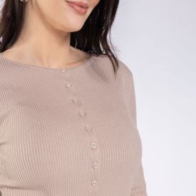 Cardigan Feminino De Tricot Canelado Boby Blues Fendi
