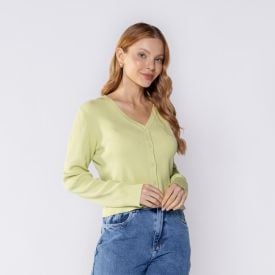 Cardigan Feminino De Tricot Canelado Boby Blues