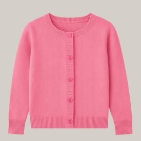 Cardigan Infantil Menina De Tricot 1 a 3 Anos Yoyo Kids Rosa