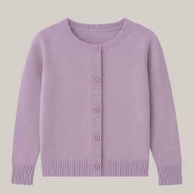 Cardigan Infantil Menina De Tricot 1 a 3 Anos Yoyo Kids Lilas