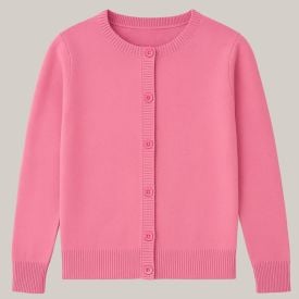 Cardigan Infantil Menina De Tricot 12 a 16 Anos Marmelada Rosa