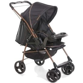 Carrinho De Bebê Milano Reversível Galzerano New - Preto Cobre