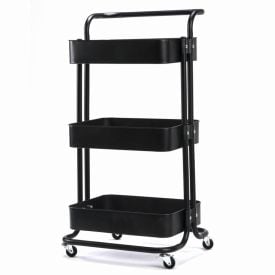 Carrinho Dubai Multiuso 3 Prateleiras Havan Casa - Preto