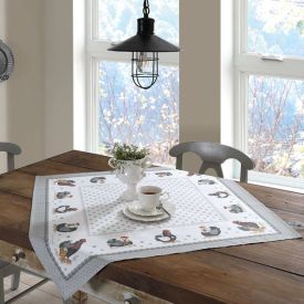 Centro de Mesa 78X78 cm Clean Renova Dohler - Lia Cinza