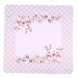 Centro De Mesa Pascoa 70X70 Cm Havan Casa - Coelho Laço Rosa