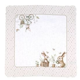 Centro De Mesa Páscoa 70X70 Cm Havan Casa - Coelho Jardim Bege