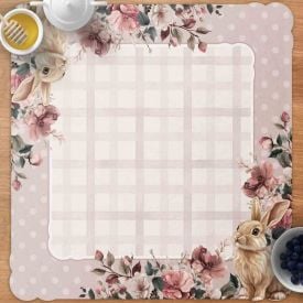 Centro de Mesa Páscoa 70X70 cm Havan Casa - Floral Poa Rosa