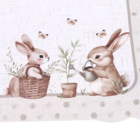 Centro de Mesa Páscoa 70X70 cm Havan Casa - Coelho Jardim Bege