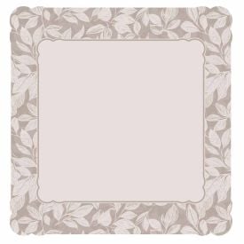 Centro De Mesa Viena 65X65cm Havan Casa - Folhas Cinza