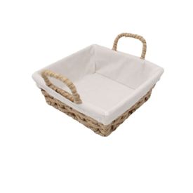 Cesta De Pão Quadrada Com Alça Havan Casa 24Cm - Tecido Natural