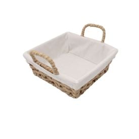 Cesta De Pão Quadrada Havan Casa 20Cm - Tecido Natural