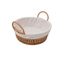Cesta De Pão Redonda Com Alça Havan Casa 23Cm - Tecido Natural