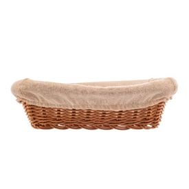 Cesta De Pão Retangular Lyor 24Cm - Tecido Natural