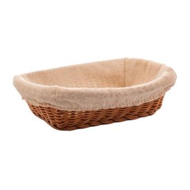 Cesta De Pão Retangular Lyor 24Cm - Tecido Natural