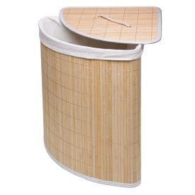 Cesto de Roupas de Bambu com Tampa Triangular Lyor
