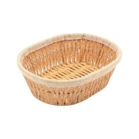 Cesto Oval Com Forro Tecido 25Cm Havan Casa - Natural