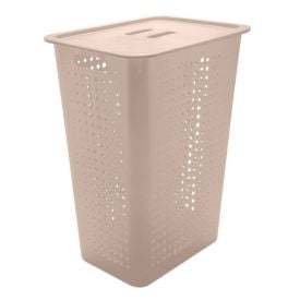 Cesto para Roupas com Tampa Martiplast 47 Litros - Bege