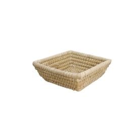 Cesto Quadrado Palmar Pequeno Hauskraft 22 Cm - Natural