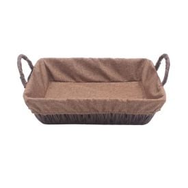 Cesto Retangular Com Alça Havan Casa 24Cm - Marrom