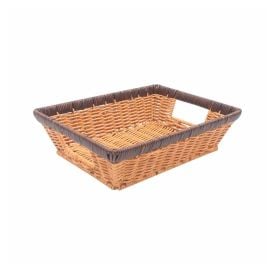 Cesto Retangular Com Alça Havan Casa 28 Cm - Natural