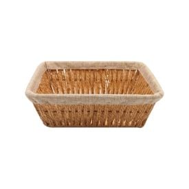 Cesto Retangular Com Forro De Tecido Havan Casa 24 Cm - Natural