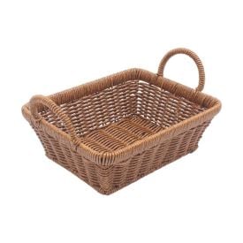 Cesto Retangular Fibra Com Alça Havan Casa 21Cm - Natural