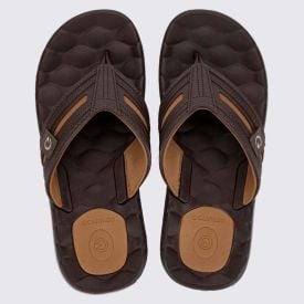 Chinelo Cartago Masculino Egeu IV Marrom/Marrom/Castor
