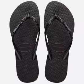 Chinelo Feminino Slim Glitter Ii Havaianas - PRETO/CINZA DARK 33/34