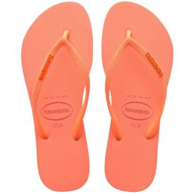 Chinelo Feminino Slim Glitter Neon Coral Havaianas - CORAL SPARK 35/36