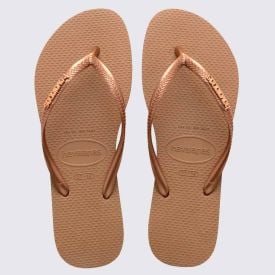 Chinelo Havaianas Feminino Slim Logo Metallic