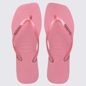 Chinelo Havaianas Feminino Slim Square Logo Metallic