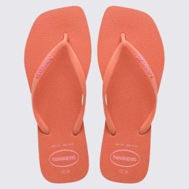 Chinelo Havaianas Feminino Slim Square Logo Pop Up