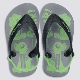 Chinelo Ipanema Bebê Clássica Cinza/Preto/Verde