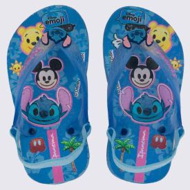 Chinelo Ipanema Bebê Disney Joy Azul/Azul Transparente